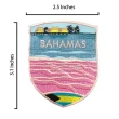 【A-ONE 匯旺】巴哈馬小船創意地標磁鐵+巴哈馬粉紅海灘布標2件組大門磁鐵 冰箱磁 彩色磁鐵(C143+290)
