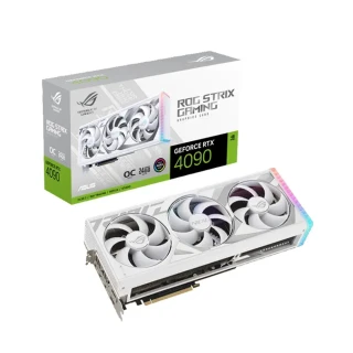 【ASUS 華碩】ROG Strix GeForce RTX 4090 潮競白 OC 超頻版 24GB GDDR6X顯示卡(STRIX-RTX4090-O24G-WHITE)