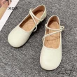 【J&H collection】復古新款圓頭芭蕾平底鞋 瑪莉珍鞋(現+預 米白色 / 黃色)
