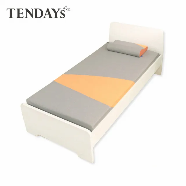 【TENDAYS】玩色柔眠記憶床3尺標準單人(霧橙灰 8.5cm厚 可捲收薄墊)