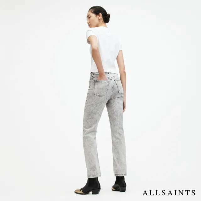 【ALLSAINTS】EDIE 破壞高腰直筒牛仔褲 WE508Z(筒版型)