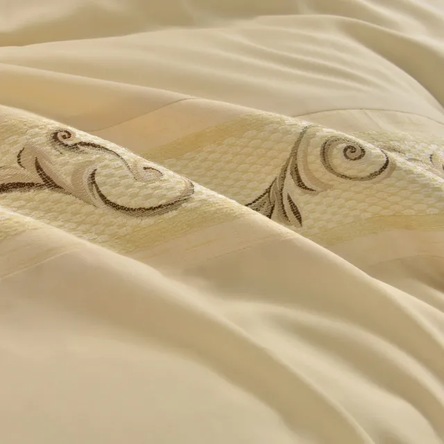 【織眠家族】緹花設計40支萊賽爾兩用被床包組-典雅樂章(特大)