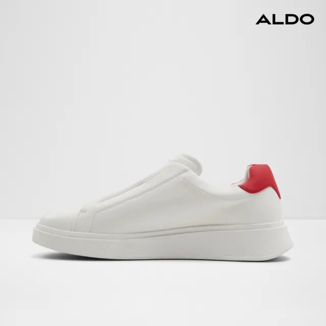 【ALDO】ANSEL-經典潮流限定款舒適休閒小白鞋-男鞋(白混紅)