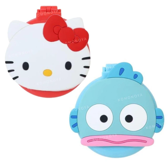 小禮堂 Sanrio 三麗鷗 造型氣墊鏡梳組 - 大臉款 Kitty 人魚漢頓(平輸品)