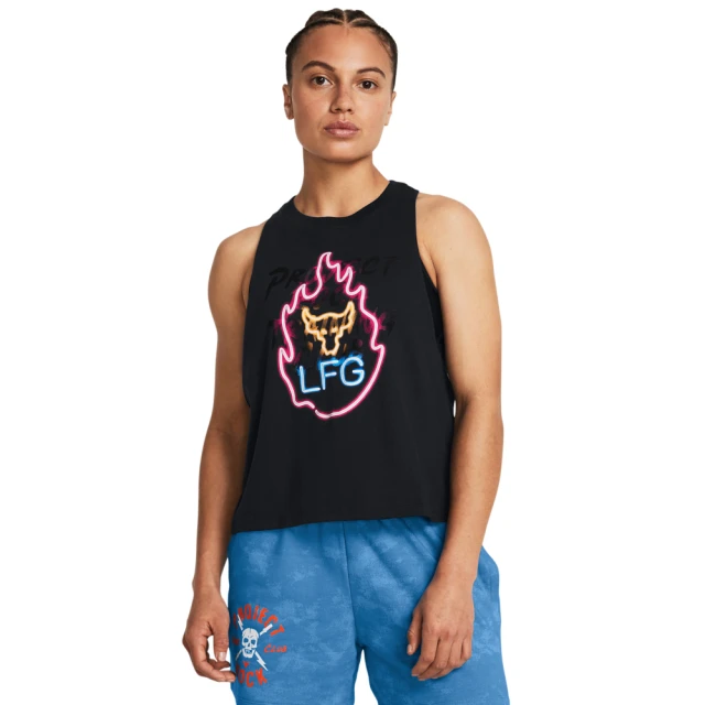 UNDER ARMOUR UA 女 Pjt Rock Neon Flame 背心_1384505-001(黑色)