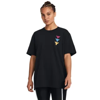 【UNDER ARMOUR】UA 女 巨石強森 Project Rock Hwt Campus Q2短袖T-Shirt_1385942-001(黑)