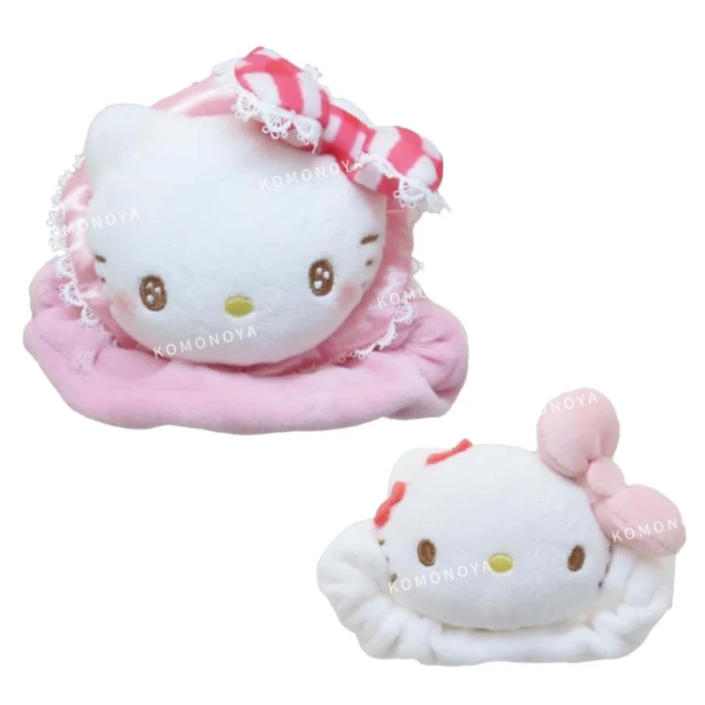 小禮堂 Hello Kitty 絨毛大臉髮圈 - 50週年系列(平輸品)