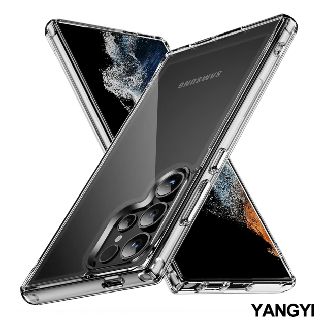 YANG YI 揚邑 三星 Galaxy S24 / S24+ / S24 Ultra 軟硬雙料抗衝擊太空殼四角防摔電鍍按鍵掛繩孔手機殼