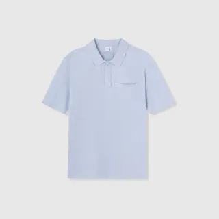 【GAP】男裝 短袖POLO衫-藍色(885511)