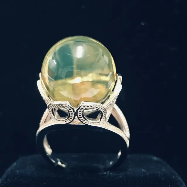 【勝弘珠寶】多明尼加藍珀絕世戒指-15mm