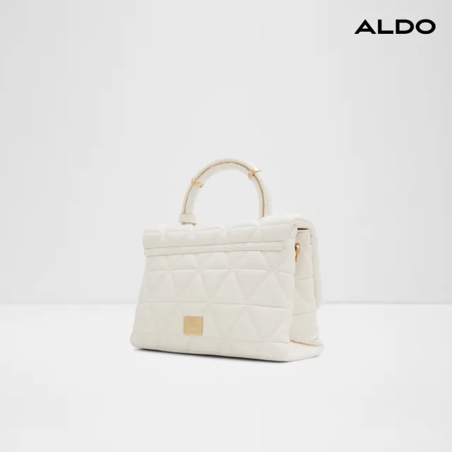 【ALDO】ALARA-俐落時髦菱格手提包-女包(白色)