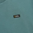 【National Geographic 國家地理】男女同款MOUNT COOK印花圖案微寬鬆涼感短袖上衣-湖水綠色(涼感T)