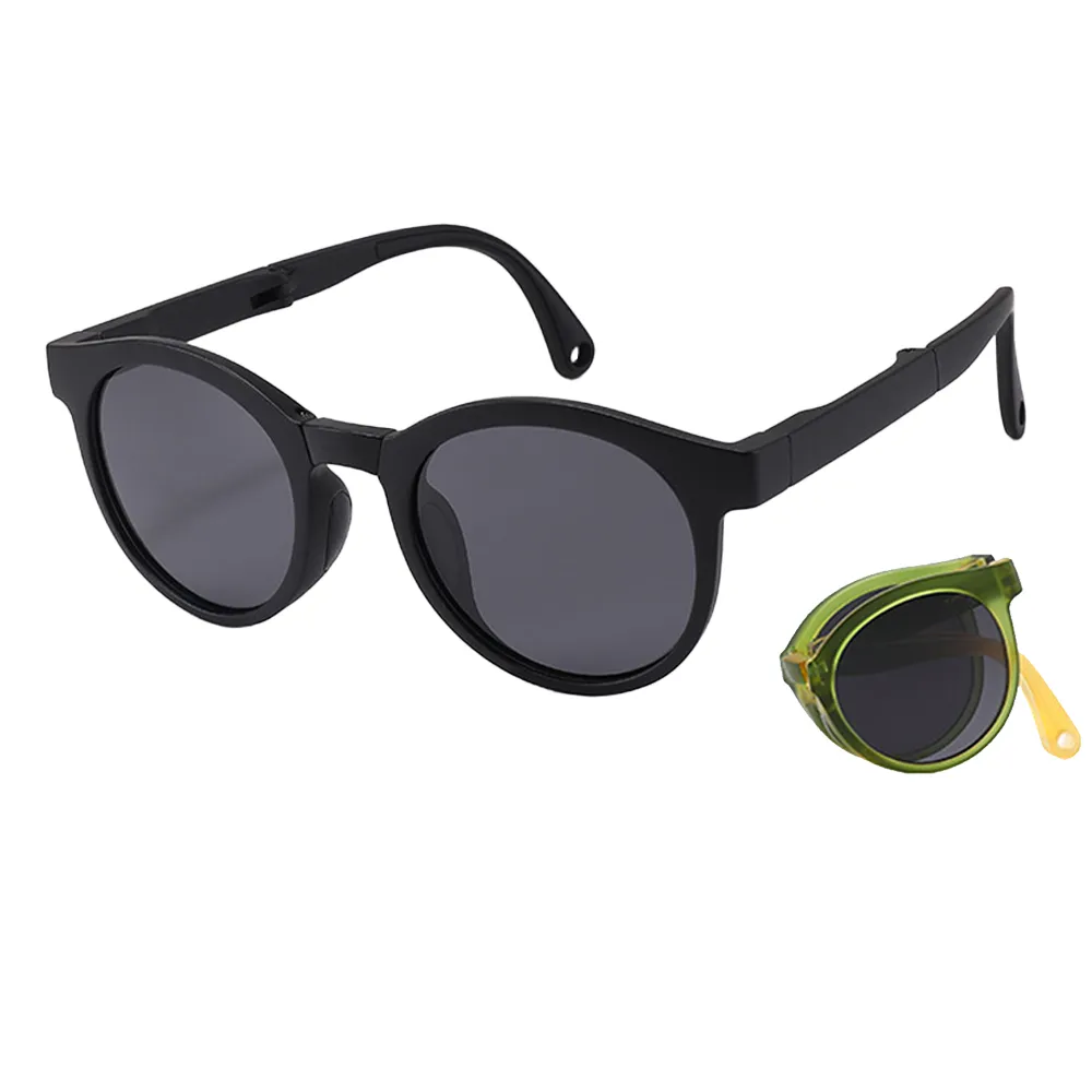 【Quinta】UV400折疊輕量TR材質兒童偏光太陽眼鏡(抗紫外線/濾藍光/防眩光-QTK0115-多色可選)