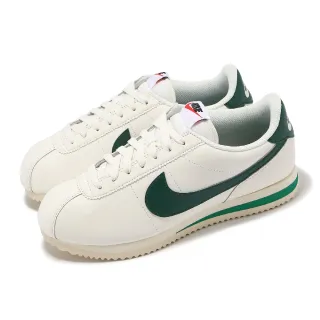 【NIKE 耐吉】休閒鞋 Wmns Cortez 女鞋 白 綠 阿甘鞋 皮革 緩衝 運動鞋(DN1791-101)