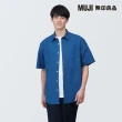 【MUJI 無印良品】男棉水洗平織布短袖襯衫(共9色)