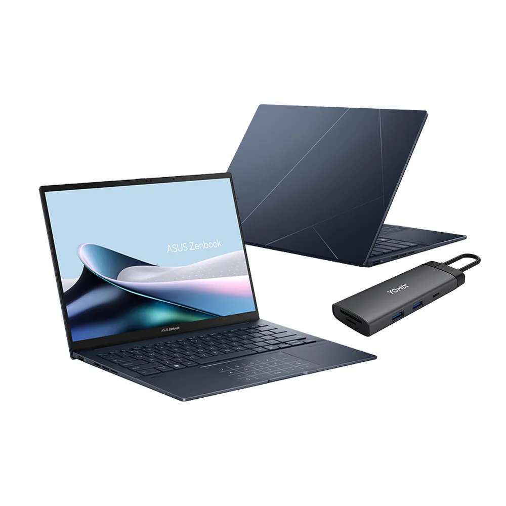 【ASUS】Type-C HUB組★14吋Ultra5輕薄AI筆電(ZenBook UX3405MA/Ultra5-125H/16G/1TB SSD/W11/EVO/OLED)