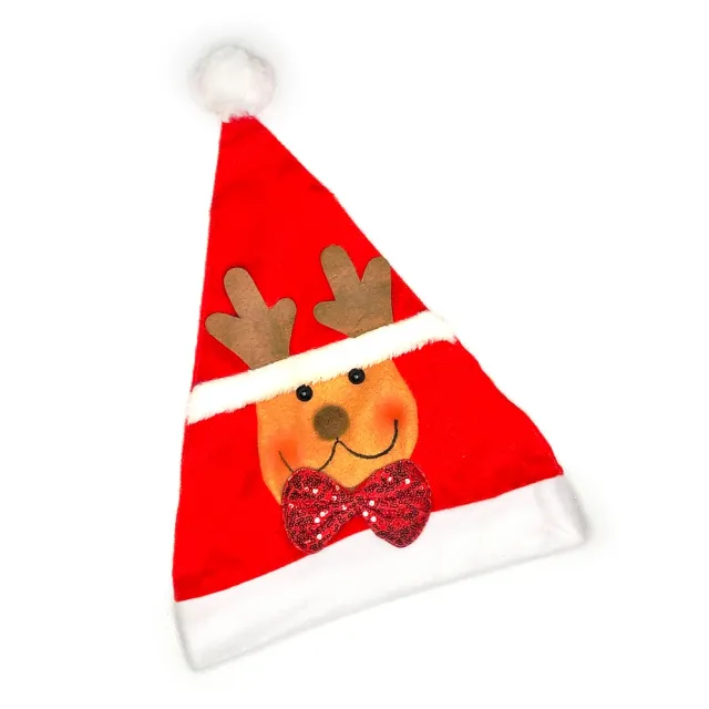 【摩達客】耶誕派對-可愛領結麋鹿頭聖誕帽(聖誕帽)