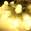 【摩達客】浪漫療癒100燈LED小圓球珍珠燈串(暖白光透明線/USB接頭_贈豆腐頭插頭_聖誕燈)