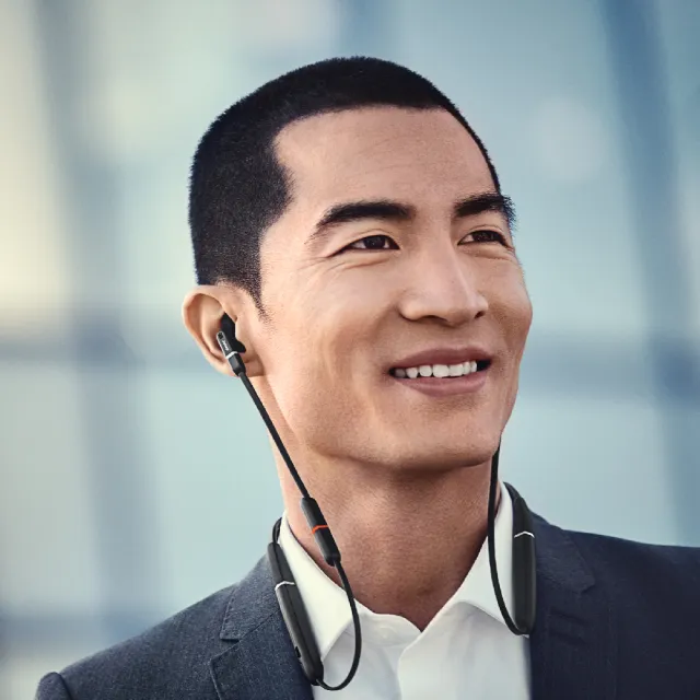 【Jabra】Evolve 65e MS商務頸掛式無線藍牙會議耳機麥克風(立體聲降噪入耳式商用耳機)