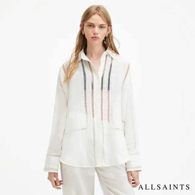 【ALLSAINTS】JADE 亞麻寬鬆襯衫 W052PA(舒適版型)