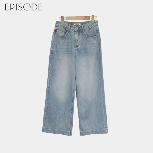 【EPISODE】時尚休閒百搭顯瘦牛仔長寬褲E43209