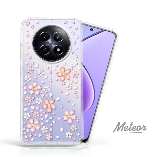 【Meteor】realme 13 5G/12 5G 奧地利彩鑽空壓防摔手機殼(櫻花)