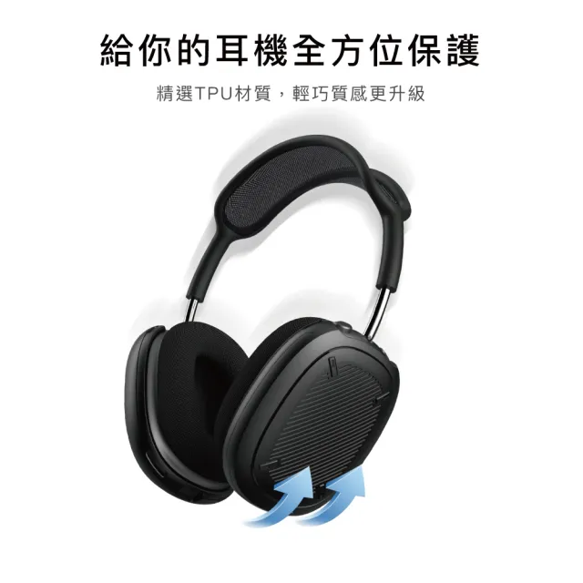 【AHAStyle】AirPods Max三防防摔耳機保護殼 黑色