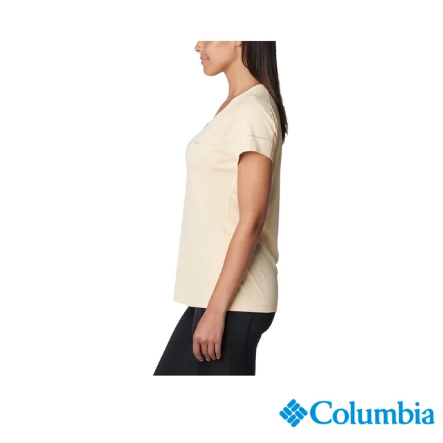 【Columbia 哥倫比亞】女款-Zero Rules™涼感快排短袖上衣-柔黃色(UAR69140SY/IS)