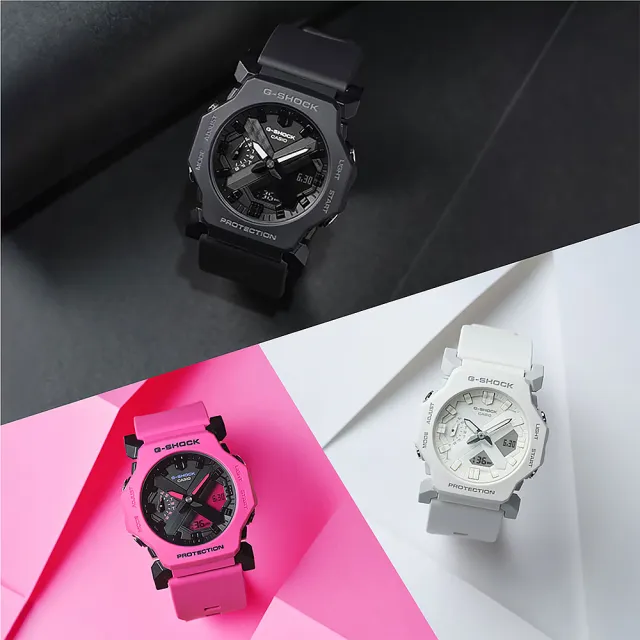 【CASIO 卡西歐】G-SHOCK 纖薄小巧雙顯手錶 開學(GA-2300-1A)