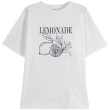 【Queenshop】女裝 短袖 LEMONADE檸檬印圖寬版上衣 兩色售 現+預 01039906