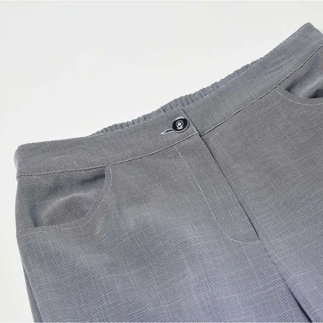 【ILEY 伊蕾】簡約細緻花紗紋西裝褲(兩色；M-XL；1242026547)