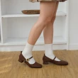 【WYPEX】現貨+預購 法式極軟真皮瑪莉珍女鞋 拼色低跟女鞋(2色)