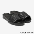【Cole Haan】MOJAVE SLIDE SANDAL 皮革編織女涼鞋(經典黑-W25883)