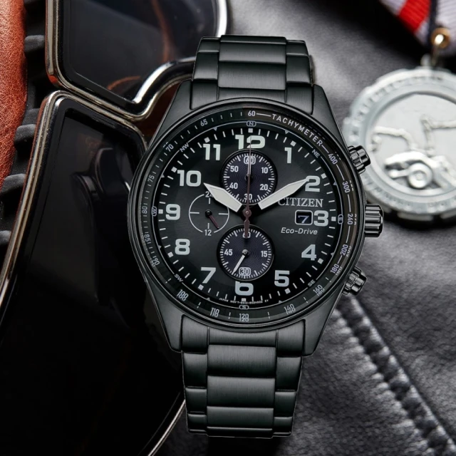 CITIZEN 星辰CITIZEN 星辰 Chronograph系列 光動能計時腕錶 43mm(CA0775-79E)