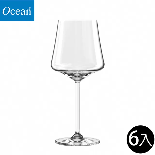 【Ocean】紅白酒杯 435ml 6入組 Allure系列(紅酒杯 白酒杯 紅白酒通用杯 玻璃杯)