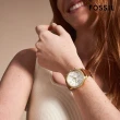 【FOSSIL 官方旗艦館】Neutra 復古女伶環鑽指針女錶 棕色真皮錶帶手錶 36MM ES5278(母親節)