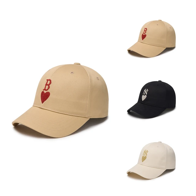 MLB 可調式硬頂棒球帽 Heart系列 波士頓紅襪/紐約洋基隊(3ACPH014N-三色任選)