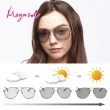 【MEGASOL】寶麗萊UV400偏光矩方金屬太陽眼鏡(感光智能變色日夜全天候適用BS0964-三色選)