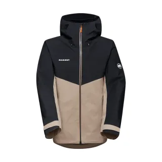 【Mammut 長毛象】Crater IV HS Hooded Jacket AF Men GTX防風防水連帽外套 男款 薩凡納褐/黑 #1010-30760