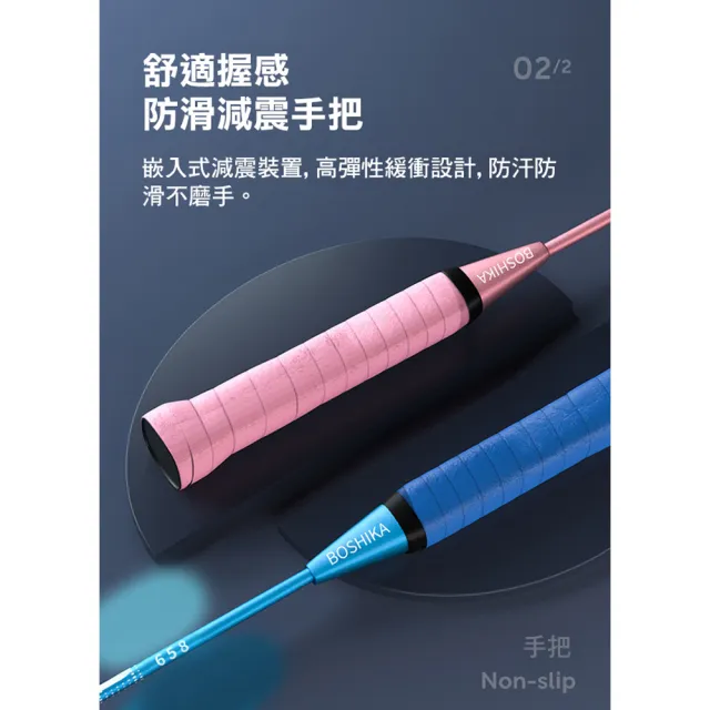 雙拍羽毛球套裝 羽球拍組(2支組 贈3顆球)