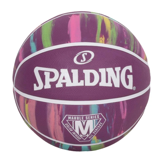 SPALDINGSPALDING 大理石系列紫彩#7橡膠籃球#40654-室內外 7號球 斯伯丁(SPA84403)