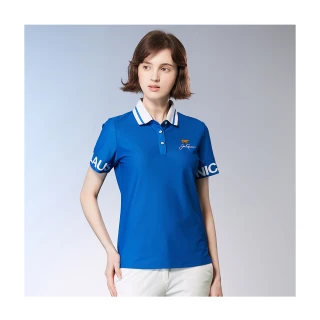 【Jack Nicklaus 金熊】GOLF女款吸濕排汗彈性POLO衫/高爾夫球衫(藍色)