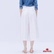 【BRAPPERS】女款 冰膚美丹寧系列-冰膚美高腰微彈七分寬褲(白)