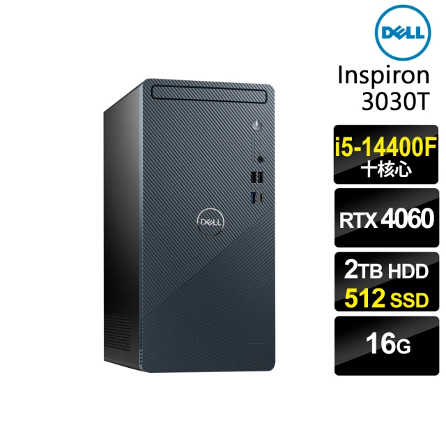 【DELL 戴爾】i5 RTX4060商用電腦(3030T/i5-14400F/16G/2TB HDD+512G SSD/RTX4060/W11P)