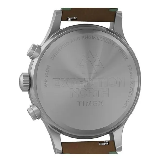 【TIMEX】天美時 遠征系列  42毫米三眼計時戶外手錶 草綠x棕 TXTW2W16400