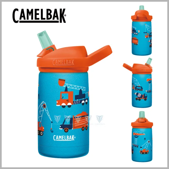 【CAMELBAK】350ml eddy+ kids兒童吸管不鏽鋼保溫/保冰瓶(公司貨/全新霧面瓶身/保溫/保冰/防塵蓋)