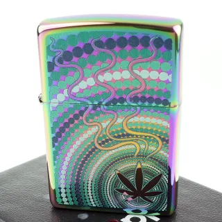 【Zippo】美系~Cannabis Design-大麻葉圖案打火機