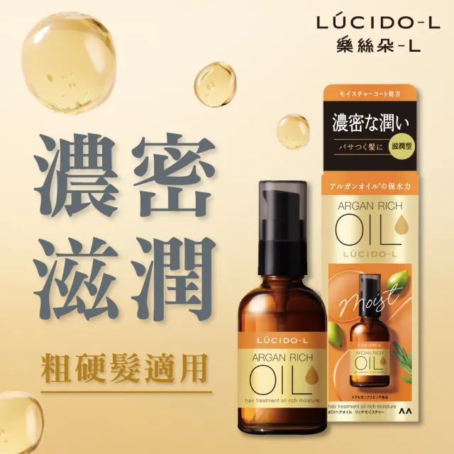 【LUCIDO-L樂絲朵-L】摩洛哥護髮精華油60ml(4款任選)