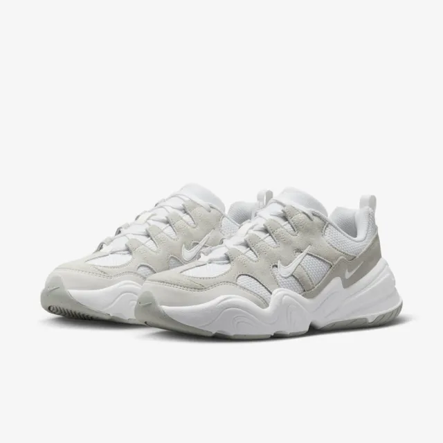 【NIKE 耐吉】W Tech Hera 女 休閒鞋 運動 復古 老爹鞋 麂皮 雙勾 舒適 穿搭 白灰(DR9761-100)