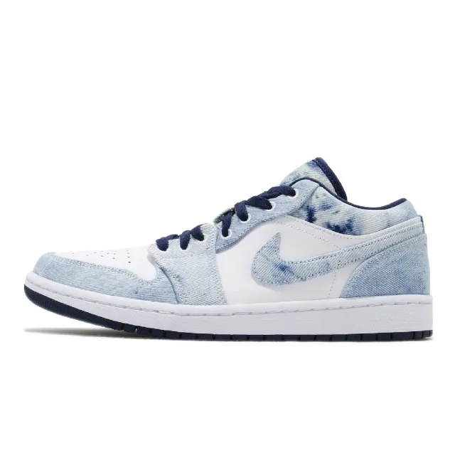 【NIKE 耐吉】休閒鞋 Air Jordan 1 Low SE 男鞋 AJ1 水洗丹寧 牛仔 渲染(CZ8455-100)